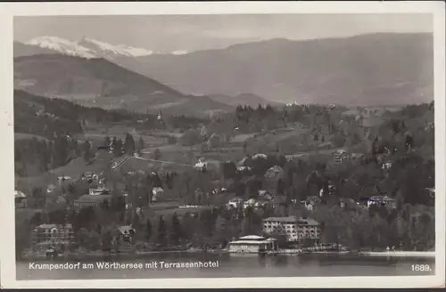 Krumpendorf, Terrassenhotel, gelaufen 1930