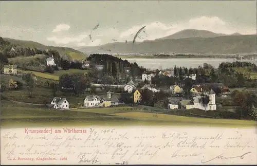 Krumpendorf, vue de la ville, couru en 1905