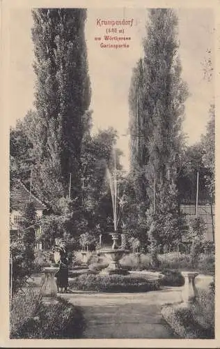 AK Krumpendorf, Gartenpartie, gelaufen 1918