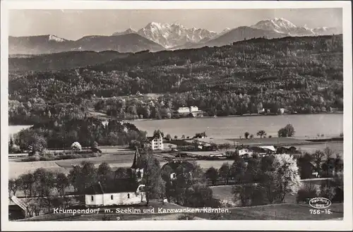 Krumpendorf mit Seekirn und Karawanken, ungelaufen