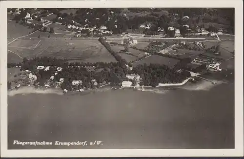 Krumpendorf am Wörthersee, Fliegeraufnahme, gelaufen 1934