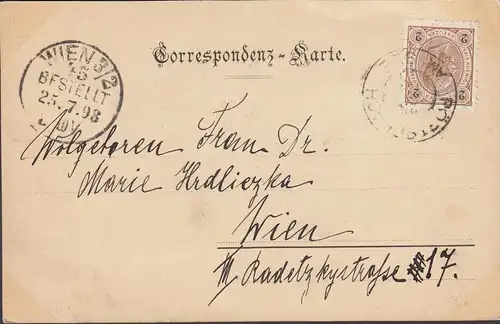 Pörtschach a. Wörthersee, Panoramaansicht, gelaufen 1898