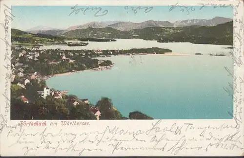 Pörtschach a. Wörthersee, Panoramaansicht, gelaufen