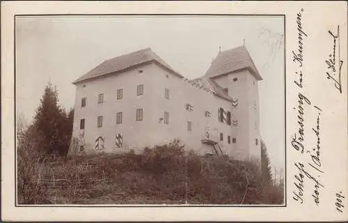 AK Krumpendorf, Schloss Drasing, ungelaufen- datiert 1909