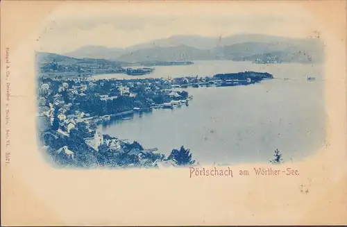 Pörtschach a. Wörthersee, vue panoramique, couru