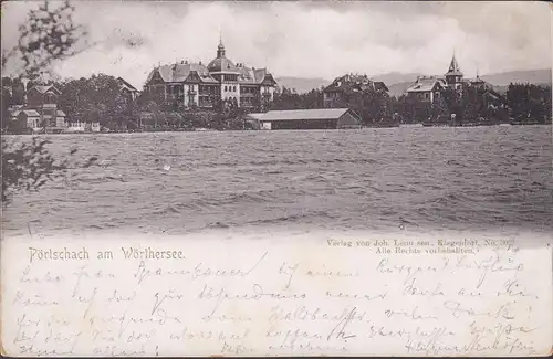 Pörtschach a. Wörthersee, Etablissement Wahliss, couru 1902