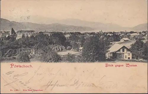 Pörtschach a. Wörthersee, Blick gegen Westen, gelaufen 1901