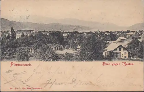 Pörtschach a. Wörthersee, vue vers l'ouest, couru 1901