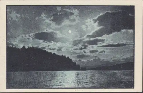 Nuit de lune au lac Wörthersee, incurvée