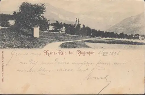 Maria Rain, vue de la ville, église, couru en 1898
