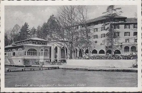 Krumpendorf, Terrassen Hotel, gelaufen 1929