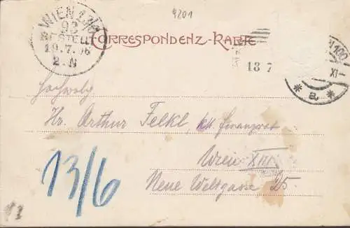 Krumpendorf, Seerastauration, gelaufen 1906