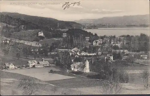 Krumpendorf, Panoramaansicht, gelaufen 1906