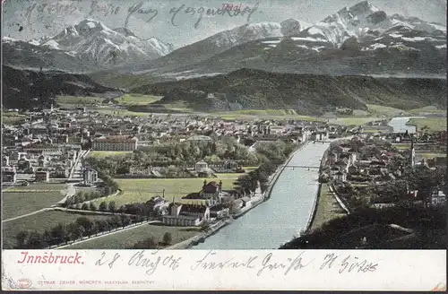 Innsbruck, vue panoramique, couru 1904