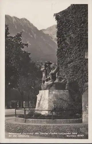 Innsbruck, Denkmal der Tiroler Freiheitskämpfer, gelaufen 1933