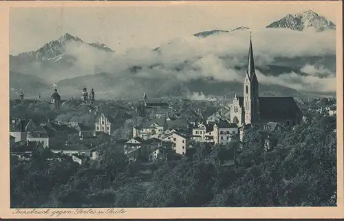 Innsbruck gegen Serles und Saile, ungelaufen