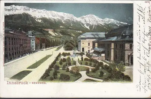Innsbruck, Rennweg, couru en 1902