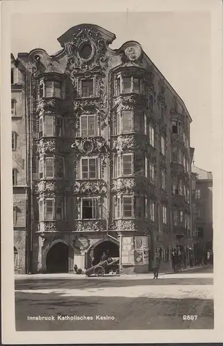 Innsbruck, Katholisches Kasino, Handkarren, ungelaufen- datiert 1930