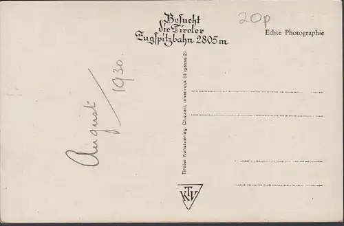 Innsbruck, Katholisches Kasino, Handkarren, ungelaufen- datiert 1930