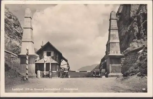 AK Loiblpass, Grenze Deutschland- Südslavien, HK Flagge, gelaufen 1939