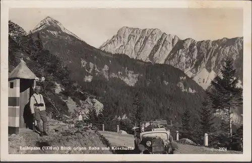 Loiblpass, Blick gegen Baba und Koschutta, gelaufen 1935