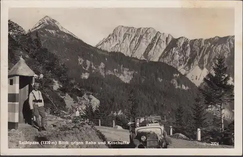 Loiblpass, vue sur Baba et Koschutta, couru en 1935