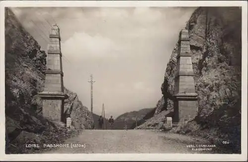 Loibl Passhöhe, Grenze Deutschland- Südslavien, gelaufen 1931