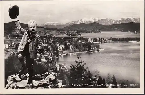 Grüsse aus Pörtschach a. Wörthersee, Panoramaansicht, ungelaufen