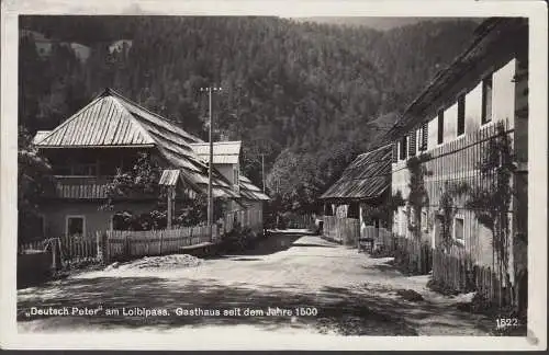 Allemand Peter am Loiblpass, auberge, couru 1930