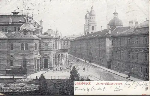 Innsbruck, Universitätsstrasse, gelaufen 1903