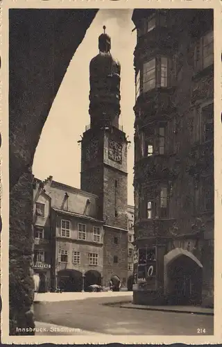 Innsbruck, Stadtturm, gelaufen 1931