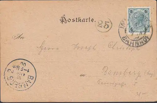 Innsbruck von der Weiherburg, gelaufen 1900