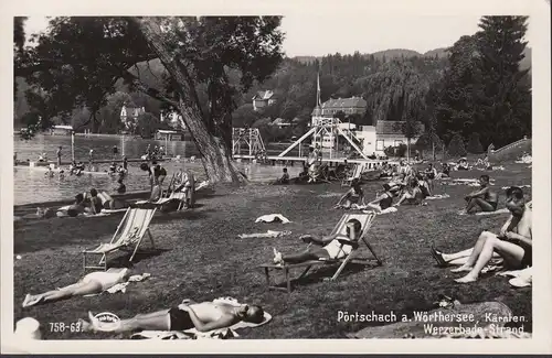 Pörtschach a. Wörthersee, Werzerbade Strand, ungelaufen