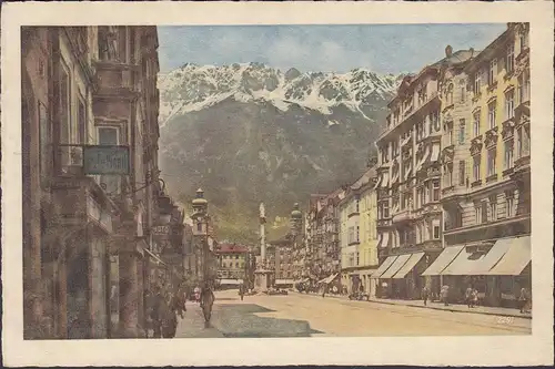 Innsbruck, Maria Theresienstraße mit Nordkette, ungelaufen