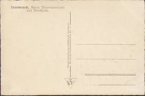 Innsbruck, Maria Theresienstraße avec chaîne nord, incurvée