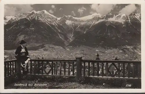 Innsbruck gegen Nordkette, gelaufen 1940