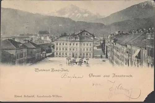 Gruss aus Innsbruck, Waldrast Berg Isel, gelaufen 1898