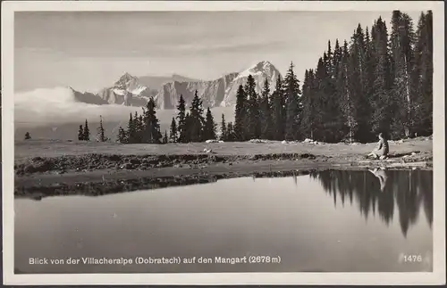 Blick von der Villacheralpe auf den Mangart, ungelaufen