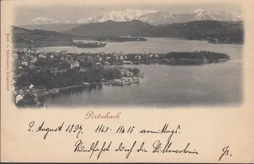 Pörtschach a. Wörthersee, vue panoramique, inachevé- date 1927