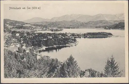 Pörtschach a. Wörthersee, Panoramaansicht, gelaufen 1922