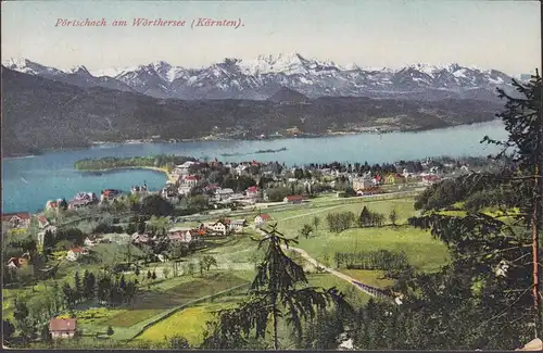 Pörtschach a. Wörthersee, Panoramaansicht, gelaufen