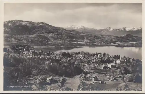 Pörtschach am See, Panoramaansicht, ungelaufen