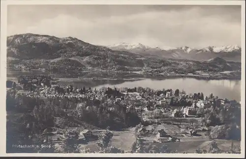 Pörtschach am See, Panoramaansicht, ungelaufen