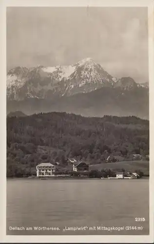 Dellach a. Wörthersee, Lamplwirt mit Mittagskogel, ungelaufen- datiert 1930