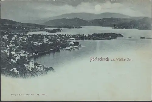 Pörtschach am Wörthersee, Mondschein, ungelaufen