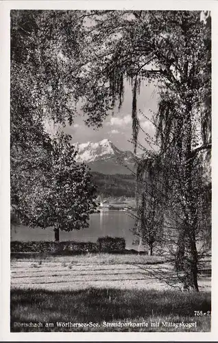 Pörtschach a. Wörthersee, Strandparkpartie mit Mittagskogel, ungelaufen