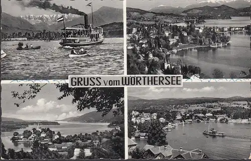 Gruss vom Wörthersee, Dampfer, Pörtschach, gelaufen 195?