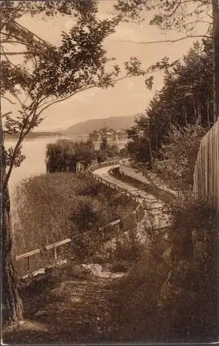 Blick auf Maria Wörth von der Kaiser Franz Josef Straße, gelaufen 1908