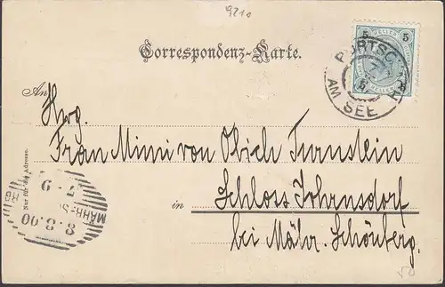 Pörtschach a. Wöthersee, Etablissement Wahliss, gelaufen 1900