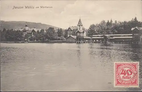 Pörtschach a. Wörthersee, Pension Wahlis, Deutschösterreich 40 Heller, inachevé